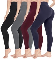 CTHH 4 Pack Leggings for Women-High Waisted Non Se