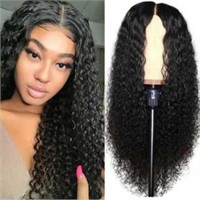 Long Black Glueless Brazilian Deep Wave Natural fo