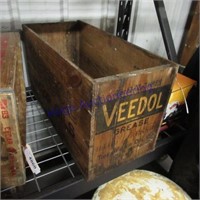 Veedol wood box 12"x 11"x 24"