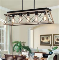 Farmhouse Chandelier for Dining Room, Rustic