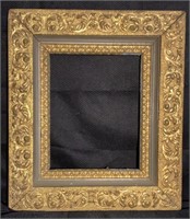 Antique Molded Gesso Over Wood Gilded Frame
