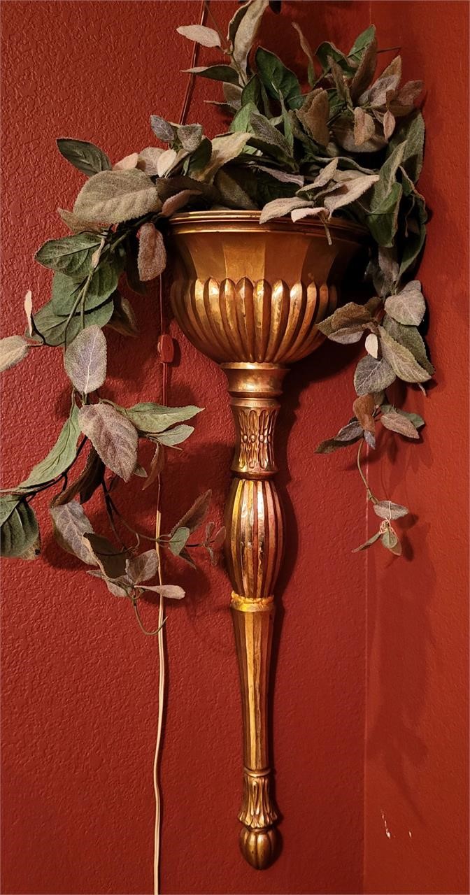 Gold Wall Mounted Urn