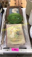 Vintage fairytale book, picture, kids plate, book