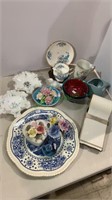 Set of vintage China, floral decorated pieces,