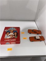 Dukes of hazard card game and cars