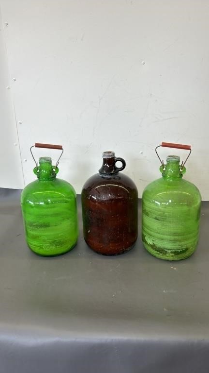 Vintage glass jugs