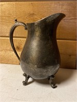 Antique silver plate water pitcher