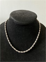 18" necklace bead style .925 Italy