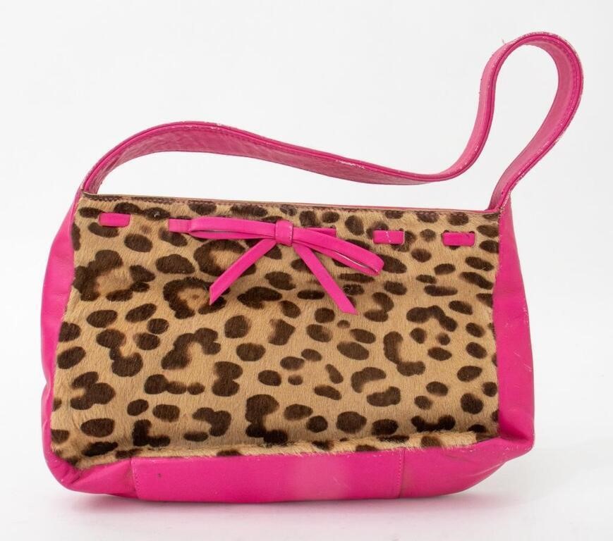 Dolce & Gabbana Pink and Cheetah Print Handbag