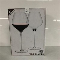 2 PCS LUXBE CRYSTAL WINE GLASS