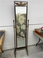 Free Standing Swivel Mirror with Metal Frame,