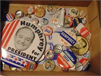 Flat of Vintage Political Buttons