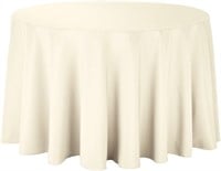 10-pcs 120 Round Tablecloth - Ivory