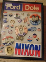 Showcase Full of Nixon, Ike, Ford Memorabilia