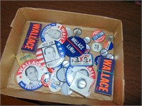 Flat of George Wallace Political Buttons Plus