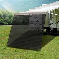 RV Awning Shade Screen with Zipper, 9'X15'3'
