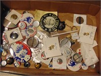 Flat full of Vintage Political Buttons