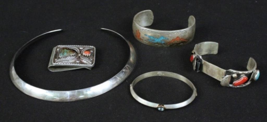 Group of Sterling & Silver Jewelry w/ Turquoise