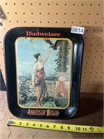 1987 Budweiser Anheuser Busch metal platter