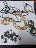 Costume Necklace, Bracelets, Earring Lot