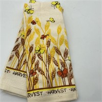 2 Vintage K-mart Kitchen Towels Harvest