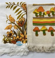 2 Vintage Mushroom Kitchen Towels