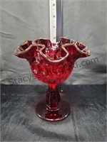 Fenton Ruby Red Compote