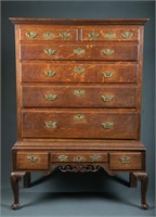 English Queen Anne chest on stand.