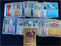 Pokemon Cards Lot With Gold Foil