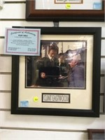 SIGNED PHOTO OF CLINT EASTWOOD WIT
