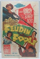 Feudin' Fools 1952 Bowery Boys Monogram 1sh Poster