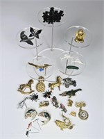Vintage Figural Brooches & Pins: Bugs, Horse