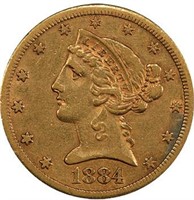 $5 1884-CC PCGS VF35