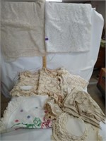 Lot of lace linens as shown