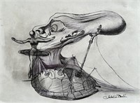 Drawing on paper ,Salvador Dali