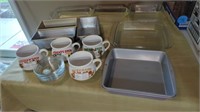 LOAF PANS AND SOUP CUPS AND ICE CREAM DISHES