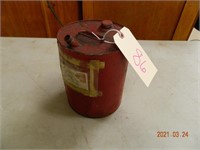 Vintage Gas can in good condition. 8" T x 6.5" D