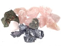 Rose Quartz, Millerite, Molybdenite & Chalcedony