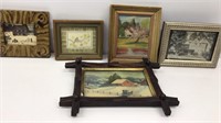 5 pc small art assembly includes an original oil
