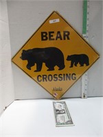 NEW - Bear Crossing Sign - 16.5" x 16.5"