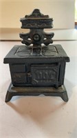 Vtg Miniature Cast Iron Stove With Working Door &