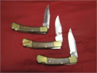 3 pocket knives (names rubbed off, looks to be