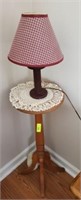 FERN STAND AND SPOOL LAMP