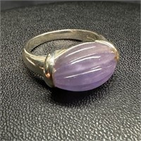 Sterling Silver Lavender Jade Ring