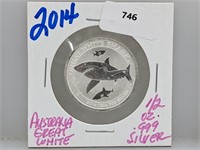 2014 1/2oz .999 Silver Australian Shark 50 Cents