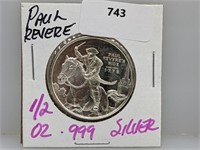 1/2oz .999 Silver Paul Revere Round