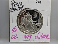 1/2oz .999 Silver Paul Revere Round