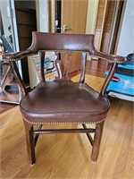 Leather Nailhead Club Chair