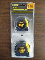 Steel Grip 2-pc Tape Measure Set; 12' & 16'