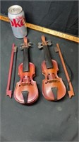 2) miniature violins